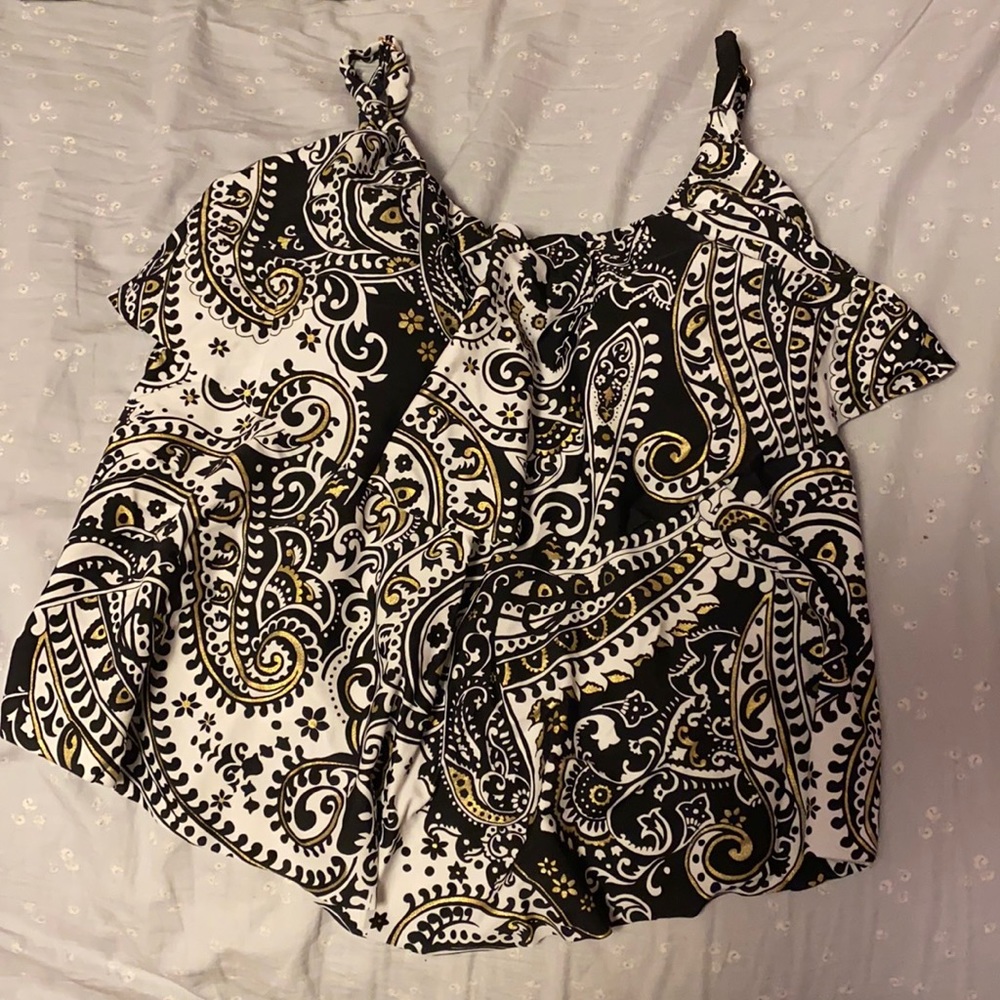 Ruffled Layered Bathing Suit Top